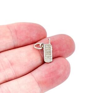 Vintage Sterling Silver 925 Retro Cell Phone Charm Pendant